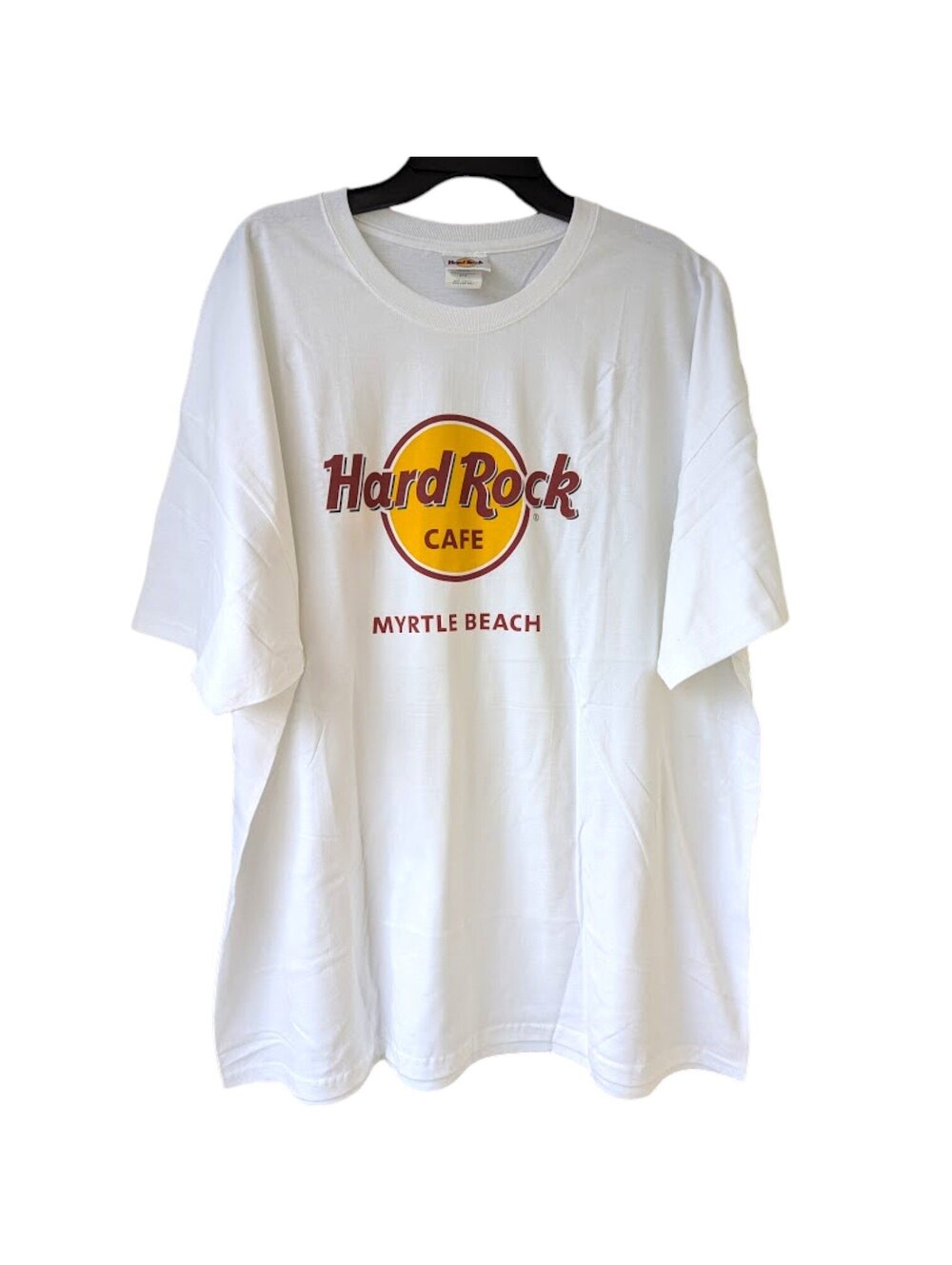 Hard Rock Cafe Mens 2XL Vintage Y2K Myrtle Beach T-Shirt nwot White 26.5x32